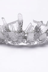 White Irregular Beaded Women's Gothic Crystal Headwear - Product - 5