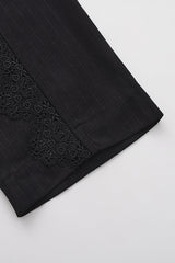 Black Double-breasted Chain Cross Embroidery Ouji Vintage Elegant Prince Gorgeous Lolita Pants - Product - 8