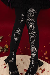 Solid Color Print 120D Velvet Sweet Lolita Leggings 2 Colors - Product - 4