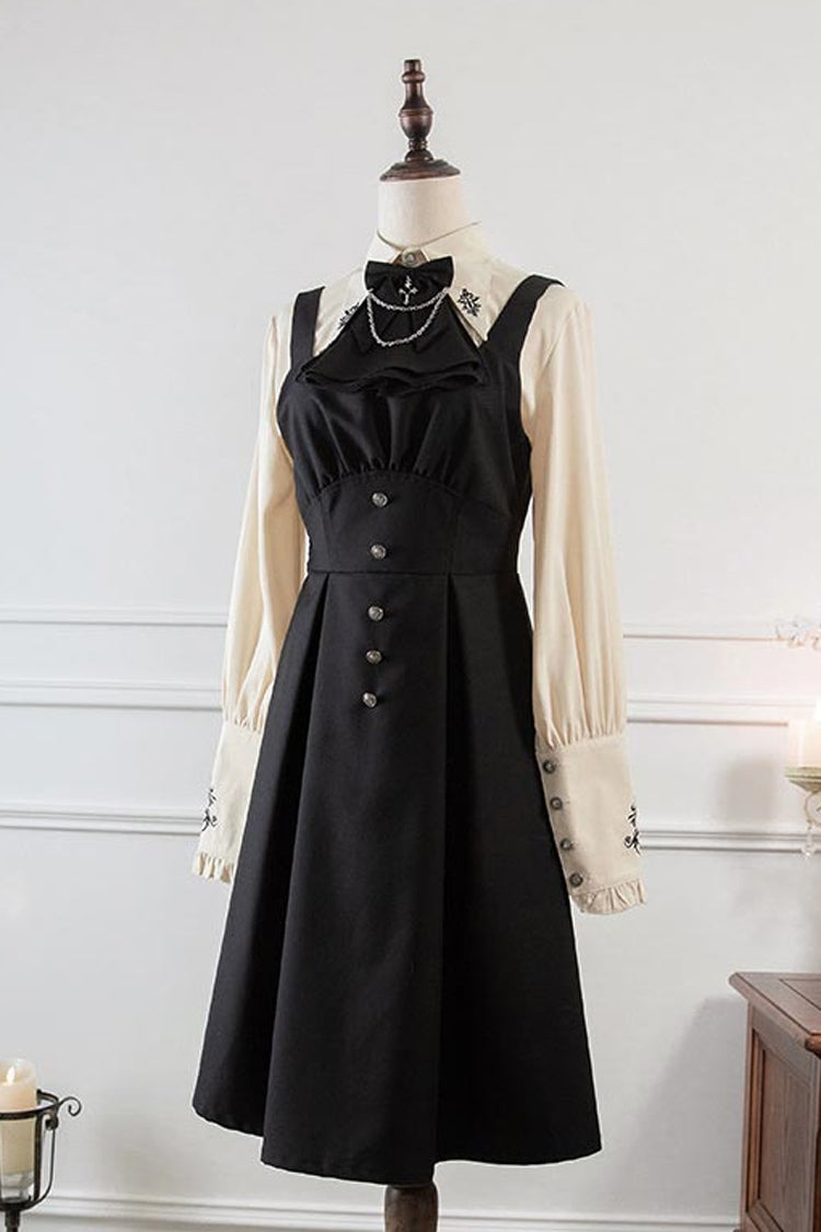 Black Night Raven Magic Metal buttons Gothic Lolita Dress - Product - 3