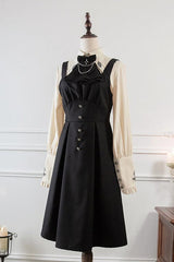Black Night Raven Magic Metal buttons Gothic Lolita Dress - Product - 3