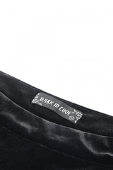 Black Velour Lace Spliced Women's Gothic Mermaid Maxi Skirt - Product - 13