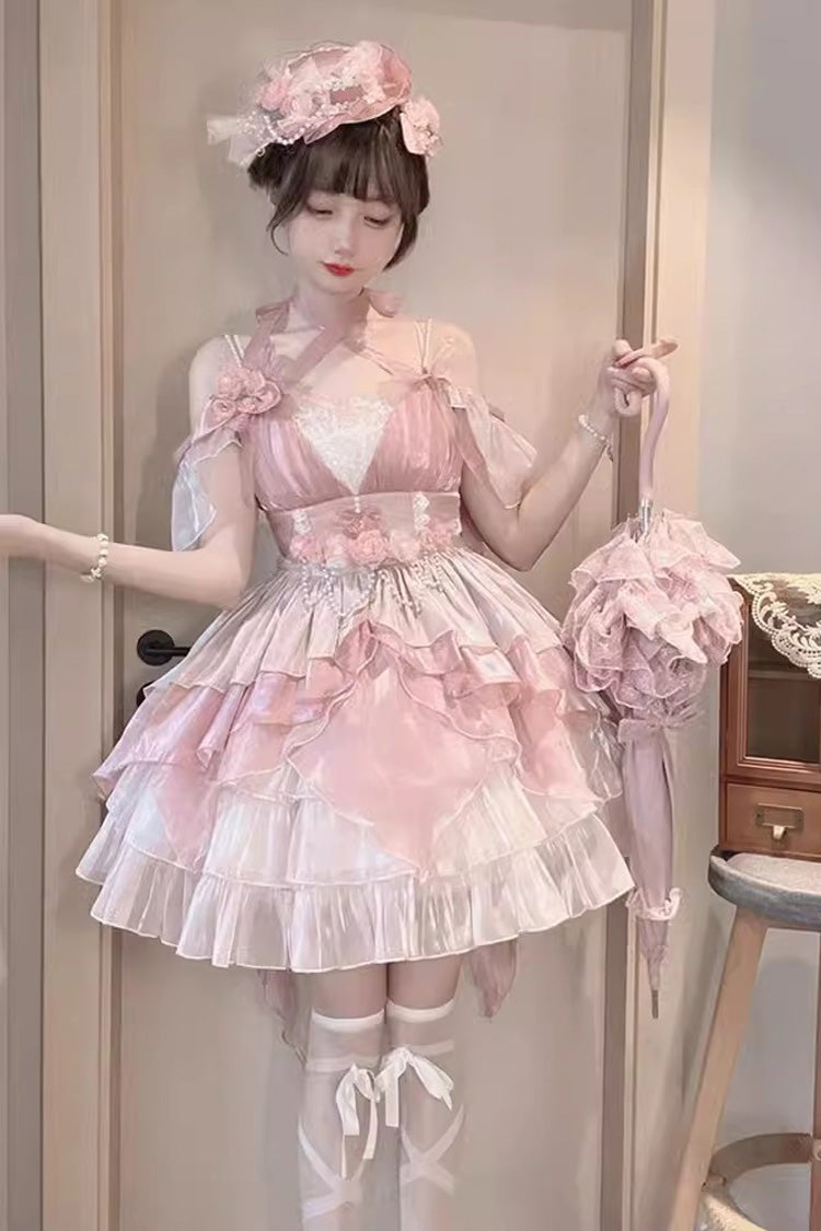 Cat Fairy Multi-layer Ruffle Hanayome Sweet Princess Lolita Jsk Dress - Product - 3