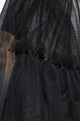 Ruffle Mesh Buckle Women's Steampunk Long Overskirt 3 Colors - Product - 22