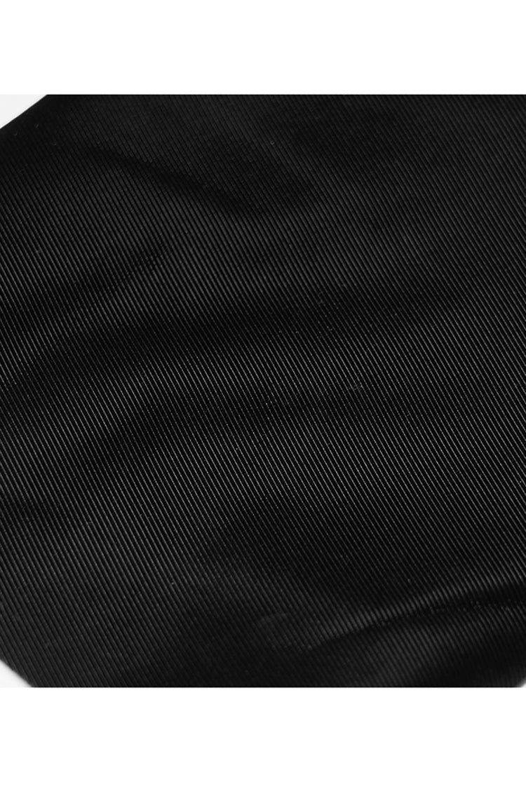 Black Bat Embroidered Waist Elastic Fine-Grained Fluff Metal Zipper Design Tight Women's Punk Leather Pants - Product - 8