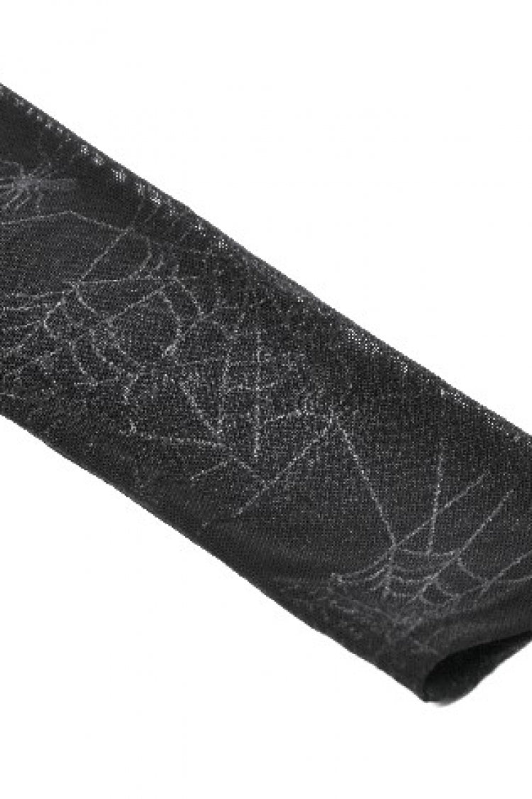 Black Long Sleeves Lace-Up Spiderweb Women's Gothic Elegant Witch Long Dress - Product - 16