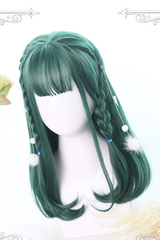 Green Long Hair-tail Micro Curly  Hair Classic Lolita Wigs - Product - 4