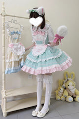 Cat Ear Story Multi-layer Ruffle Bowknot Sweet Lolita Jsk Dress 4 Colors - Product - 17