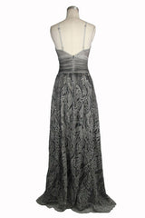 Punk Wedding Embroidery Smoky Pattern Sexy  Silk Chiffon Halter Womens Dress - Product - 7