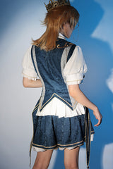 Blue [Contract Magic] Medieval Embroidery Classic Prince Handsome Ouji Lolita Coat - Product - 11