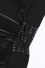 Black Eternal Dawn Retro Elegant Handsome Neutral Prince Gothic Ouji Shorts - Product - 5