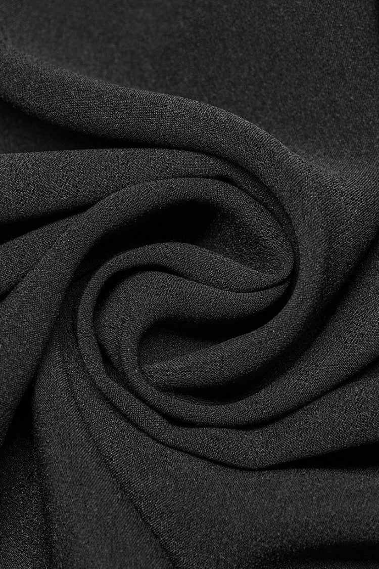 Black Stand Collar Ruffle Webbing Embellishment Mens Gothic Blouse - Product - 7