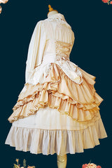[Waltz] Triple-Layered Ruffle Stitching Lace Sweet Lolita Dress 2 Colors - Product - 6
