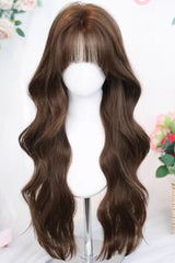Flaxen Gold Big Wavy Long Curls Hair Sweet Effortless Chic Lolita Wig - Flaxen-Gold - 1