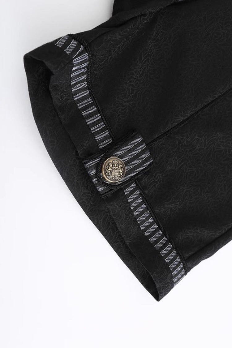 Black Eternal Dawn Retro Elegant Handsome Neutral Prince Gothic Ouji Shorts - Product - 6
