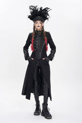 Black Women's Punk Cool Skull Plumed Chain Hat - Product - 12