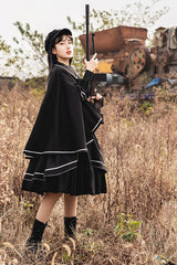 Black Military Style Loyalist Chariot Gothic Lolita Dress - Product - 4