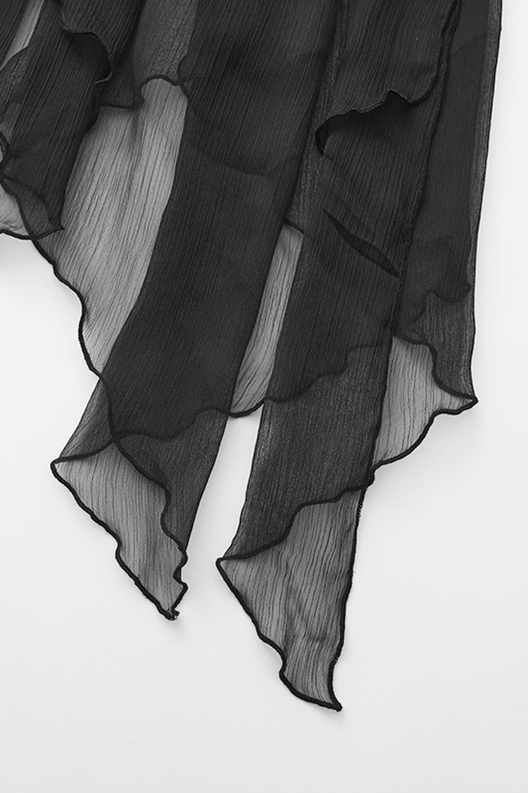 Silver [Eternal Dislocated Boundary] Sleeveless Lace Slim Gothic Elegant Prince Handsome Lolita Long Coat - Product - 7