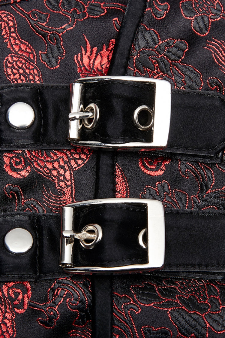 Jacquard Dragon Print Slim Women's Gothic Cheongsam Dress 2 Colors - Product - 12