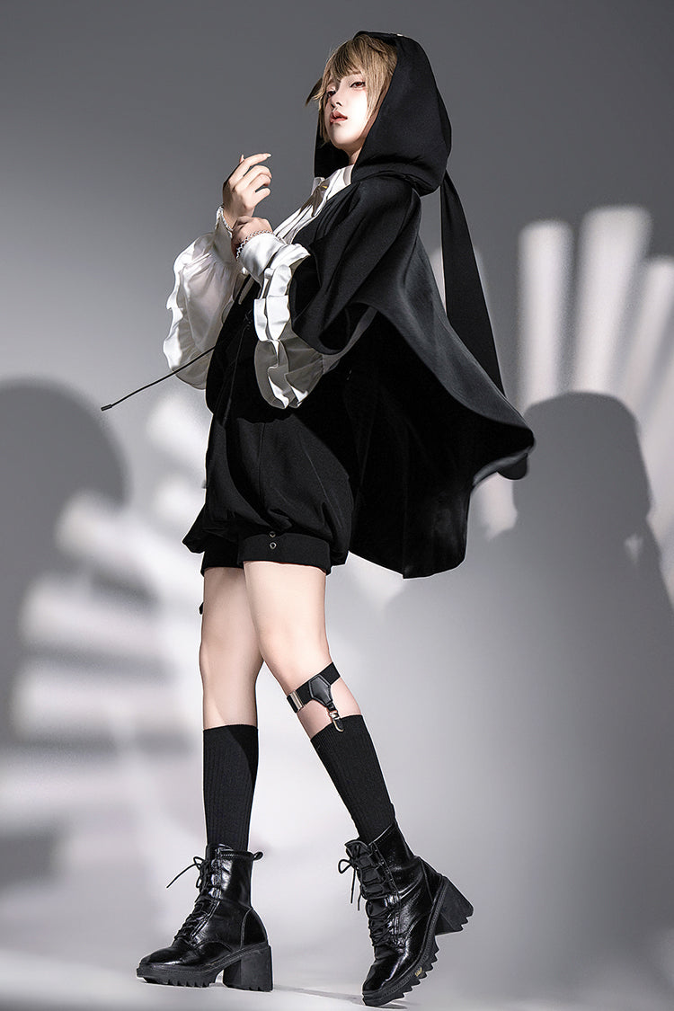 Black [Rabbit Feather Phantom] Gothic Prince Handsome Ouji Lolita Vest - Product - 8