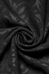 Black Dark Pattern Print Hooded Women's Gothic Coat - Product - 8