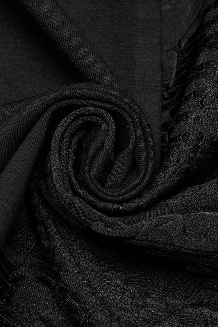 Black Cheongsam Collar Sleeveless Embroidery Women's Prom Dress - Product - 7