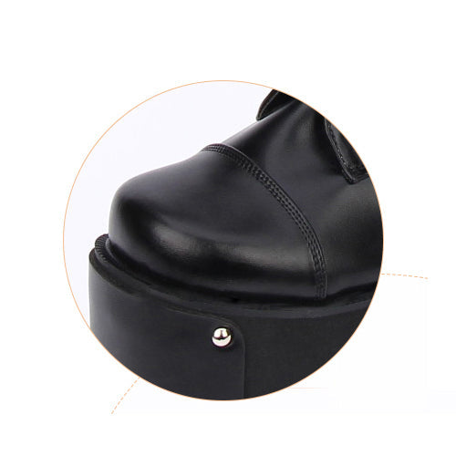 Black Cross Adornment High Platform Lolita Boots - Product - 6