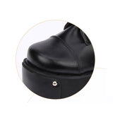 Black Cross Adornment High Platform Lolita Boots - Product - 6