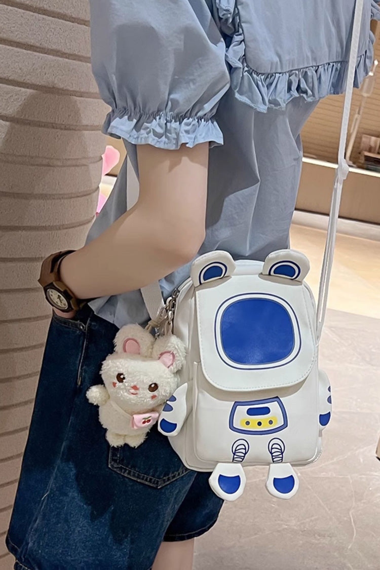 Cute Animal Ears Astronaut Sweet Lolita Messenger Bag 3 Colors - Blue - 3