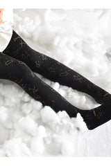 Zodiac Print Bronzing Classic Lolita Tights 2 Colors - Product - 6
