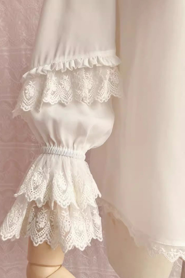 Chiffon Doll Collar Long Sleeves Sweet Lolita Blouse 3 Colors - Product - 5