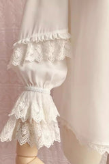 Chiffon Doll Collar Long Sleeves Sweet Lolita Blouse 3 Colors - Product - 5