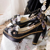 Bowknot Lace Sweet Lolita High Heels 6 Colors - Product - 6