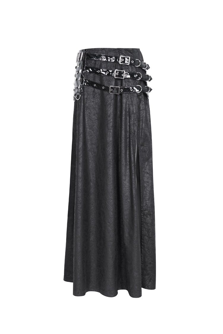 Black High Waisted Slim Women's Gothic Skirt - Product - 5