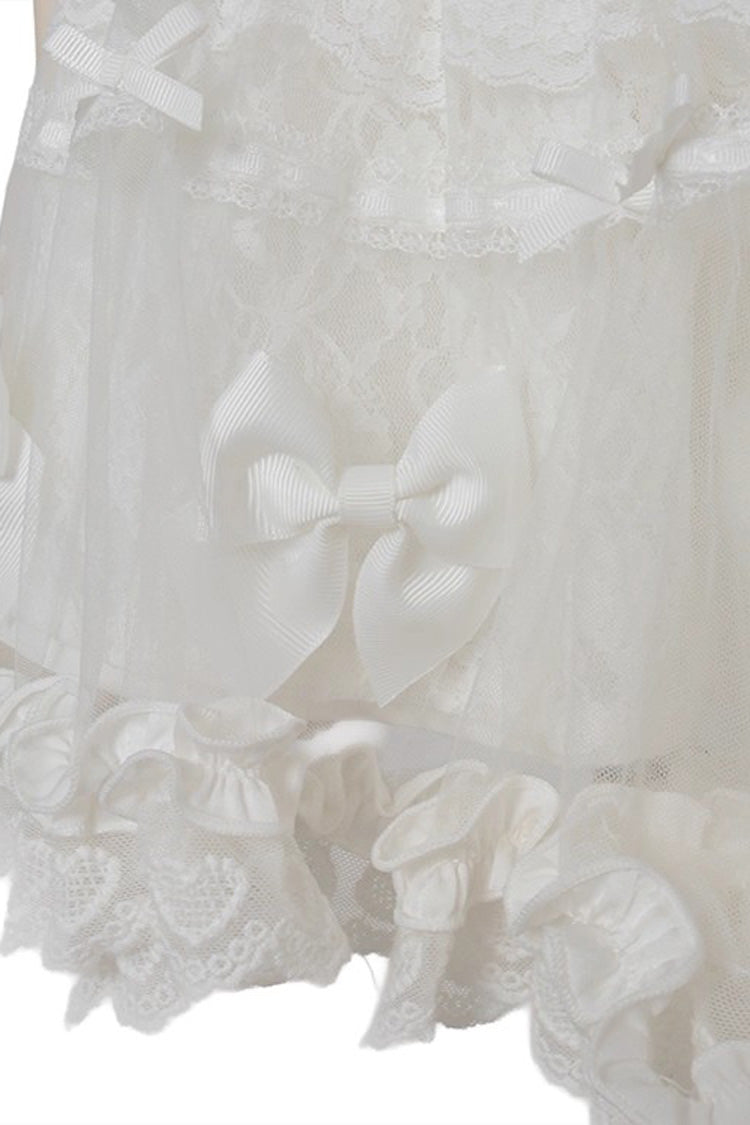 Sweet Ruffle Bowknot Lace Plus Size Japanese Lolita Skirt 3 Colors - Product - 10