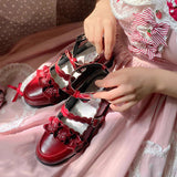Sweet Ruffle Bowknot Japanese Lolita Shoes 15 Colors - Product - 12