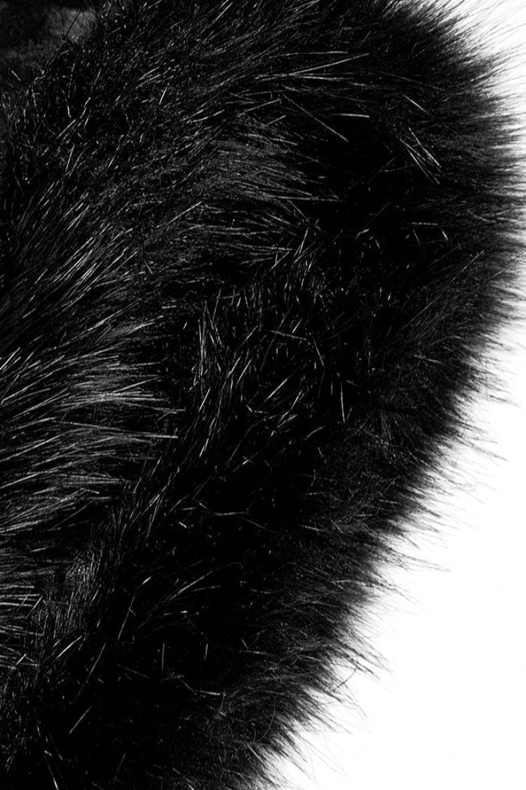 Faux Fur Hooded Warm Womens Gothic Elegant Cloak 2 Colors - Product - 9