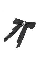 Black/White Vertical Striped Turn-down Collar Ruffled Women's Gothic Blouse with Detachable Tie - Product - 13