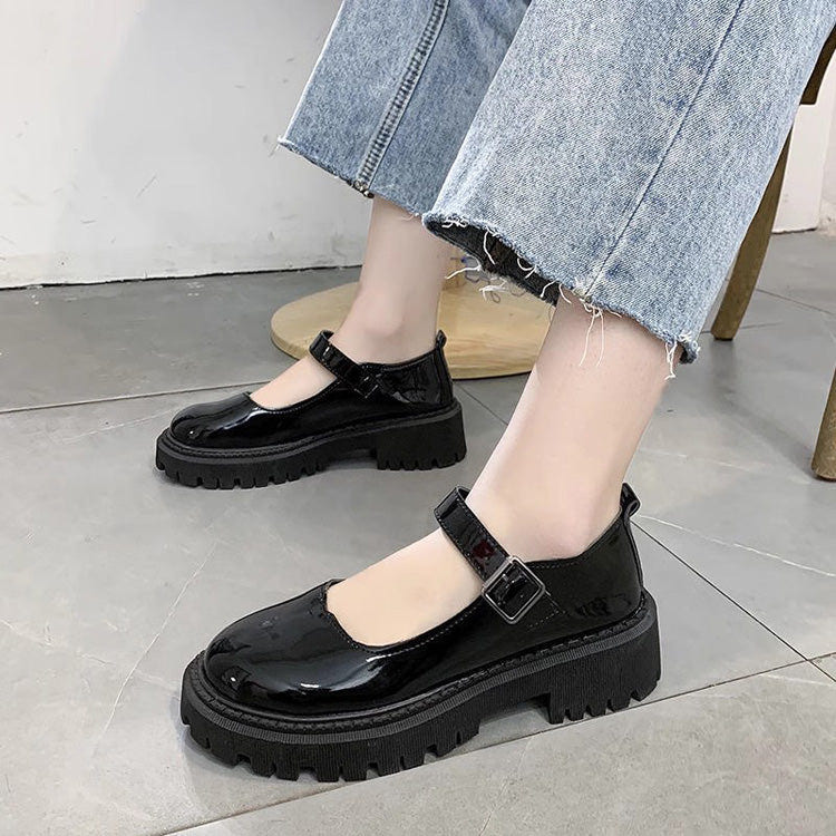 Black Mary Jane Ouji Plus Size Prince Lolita Shoes - Product - 5