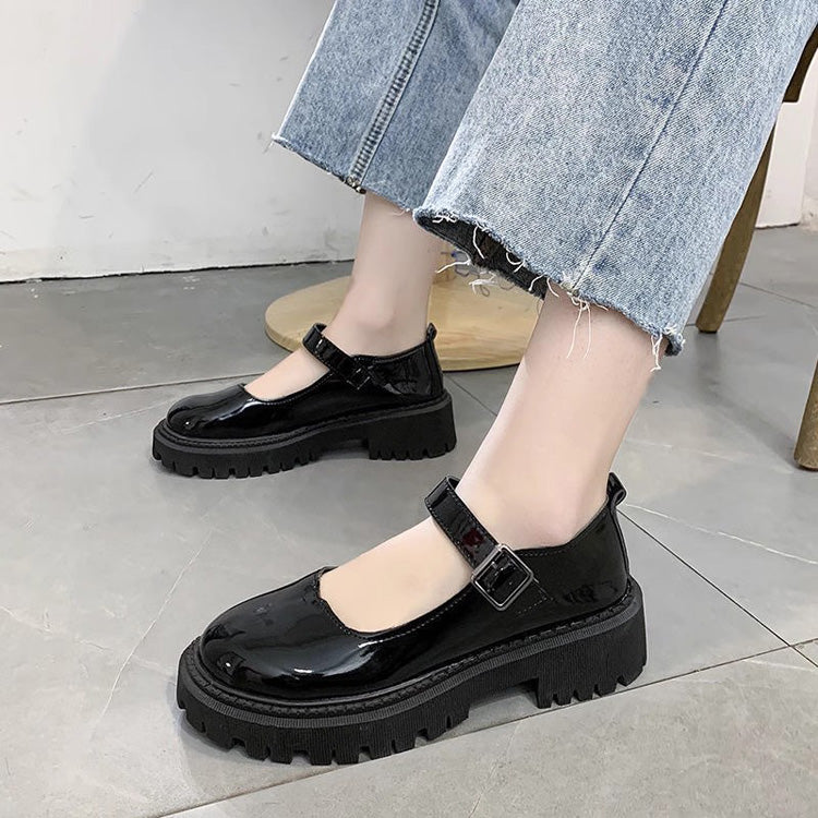 Black Mary Jane Ouji Plus Size Prince Lolita Shoes - Product - 5