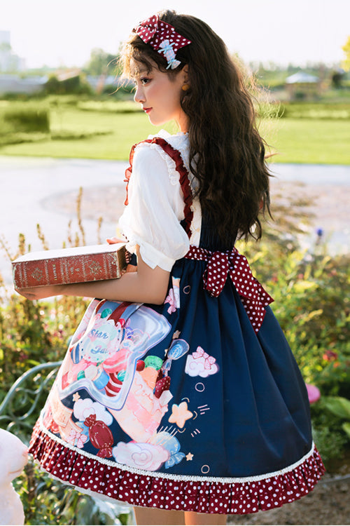 Candy Jar Print Ruffled Sweet Lolita JSK Dress - Product - 8