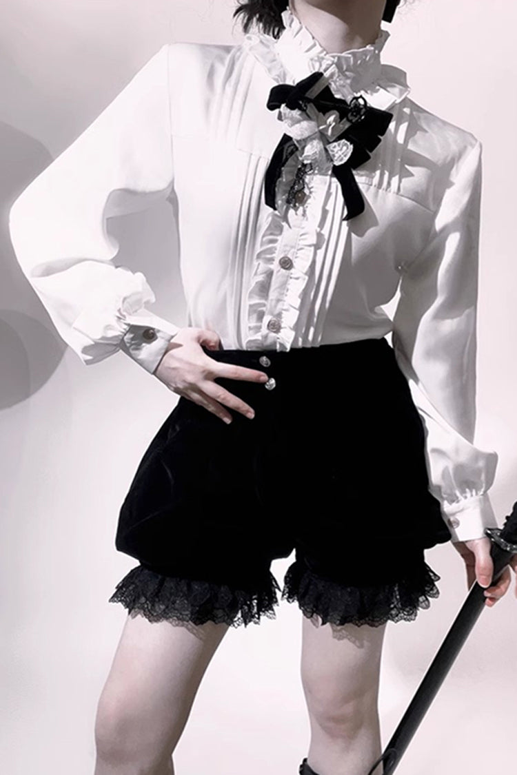Black [Corrosion of The Heart] Ouji Prince Handsome Lolita Shorts - Black - 1