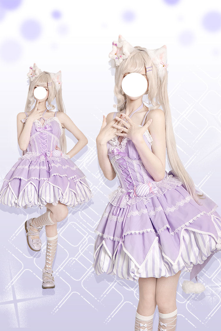 Sweetheart Gummies, ärmellos, mehrlagig, mit Schleife, süß (Kleid einzeln), Detailansicht 4