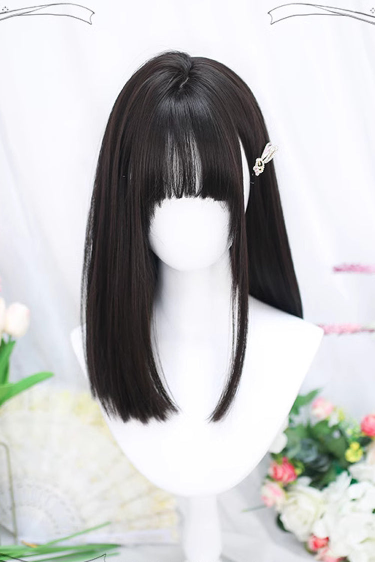 Black Natural Secondary Straight Sweet Lolita Wig - Product - 2