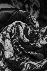 White/Black Contrast Sleeveless Skulls Print Jacquard Hollow Mens Gothic Vest - Product - 6