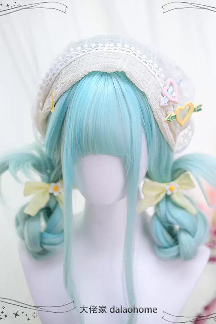 Light Blue Secondary Wave Sweet Lolita Long Wigs - Product - 3