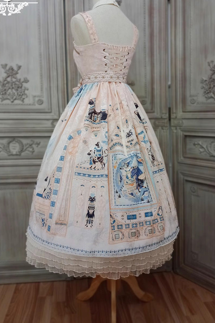 Dusk Best Egyptian Style Print Ruffle Gothic Lolita Dress 3 Colors - Product - 20