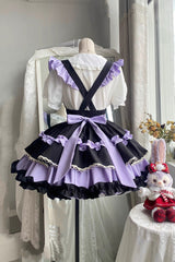 Strappy Doll Collar Ruffle Sweet Lolita Tiered Skirt 7 Colors - Product - 14