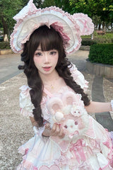 Brown Sweet Japanese Roman Curls Lolita Long Wig - Product - 3