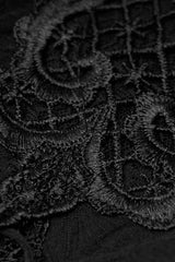 Black Embroidery Ripped Women's Gothic Leg Warmers - Product - 6
